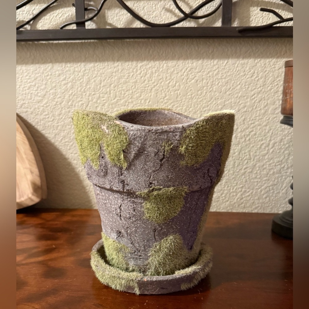 Rustic Mossy Planter Pot